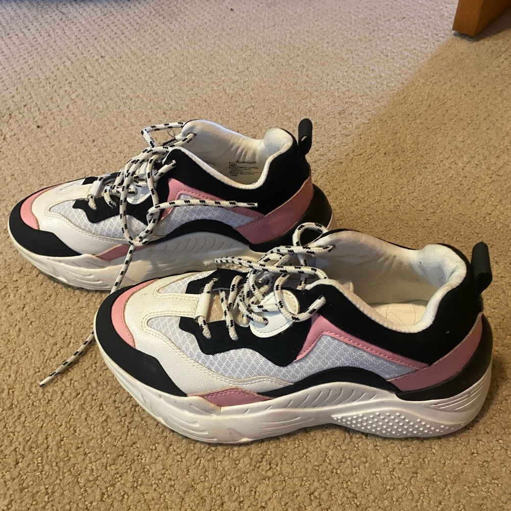 Pink and black Steve Madden sneakers